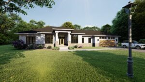 Rendering of newly designed ranch style home in buffalo ny